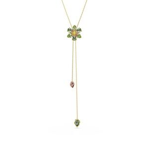 Green and Pink Floral Swarovski Necklace